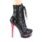 Blondie-R-1020 - Black Sequins Red  