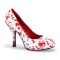 Funtasma Bloody-12 - White Patent-Red