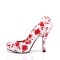 Funtasma Bloody-12 - White Patent-Red
