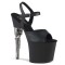 Bondgirl-709 - Black Faux Leather Matte  