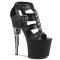 Bondgirl-758 - Black Faux Leather Matte  