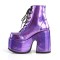 Camel-203 - Purple Hologram Vegan Leather  
