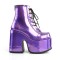 Camel-203 - Purple Hologram Vegan Leather  