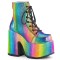 Camel-203 - Rainbow Iridescent Vegan Leather  