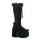 Demonia Camel-311 - Black Veggie Suede Fur SPECIAL - Size 7
