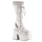 Demonia Camel-311 - White Vegan Leather Fur SPECIAL - Size 9