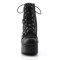 CHARADE-100 - Black Vegan Leather Suede
