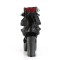 Charade-110 - Black Le Red Velvet Fishnet Overlay  
