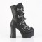 Charade-118 - Black Vegan Leather