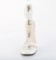 Chic-40 - White Faux Leather Rhinestones