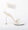 Chic-40 - White Faux Leather Rhinestones