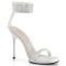Chic-40 - White Faux Leather Rhinestones