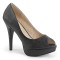 CHLOE-01 - Black Faux Leather