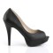 CHLOE-01 - Black Faux Leather