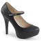 CHLOE-02 - Black Faux Leather