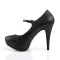 CHLOE-02 - Black Faux Leather
