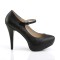CHLOE-02 - Black Faux Leather