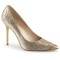 CLASSIQUE-20 - Gold Glittery Lame Fabric