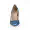 CLASSIQUE-20 - Navy Blue Glittery Lame Fabric
