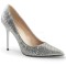 CLASSIQUE-20 - Silver Glittery Lame Fabric