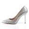 CLASSIQUE-20 - Silver Glittery Lame Fabric