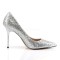 CLASSIQUE-20 - Silver Glittery Lame Fabric