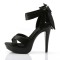 Fabulicious COCKTAIL-568 - Black Satin Black