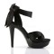 Fabulicious COCKTAIL-568 - Black Satin Black