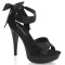 Fabulicious COCKTAIL-568 - Black Satin Black