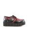 Demonia Creeper-113 - Black Pu-Red Plaid
