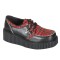 Demonia Creeper-113 - Black Pu-Red Plaid