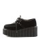 CREEPER-206 - Black Vegan Suede Vegan Leather