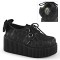 CREEPER-212 - Black Vegan Leather Lace