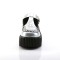 CREEPER-214 - Silver Hologram Black Vegan Leather