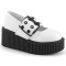 Creeper-230 - White Vegan Leather