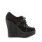 CREEPER-302H - Black Vegan Suede Patent