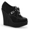 CREEPER-302H - Black Vegan Suede Patent