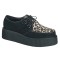 Demonia Creeper-400 - Black Suede-Cheetah Fur