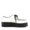 Demonia Creeper-402 - White Leather