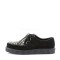 Demonia Creeper-600 - Black Suede-Cheetah Fur