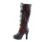 Demonia Crypto-106 - Black Pu-Red Lace