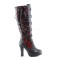 Demonia Crypto-106 - Black Pu-Red Lace