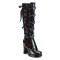 Demonia Crypto-106 - Black Pu-Red Lace