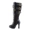 Demonia Crypto-302 - Black Pu-Microfiber