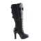 Demonia Crypto-302 - Black Pu-Microfiber