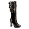Demonia Crypto-302 - Black Pu-Microfiber