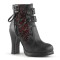 CRYPTO-51 - Black Red Lace Vegan Leather