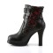 CRYPTO-51 - Black Red Lace Vegan Leather