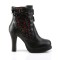 CRYPTO-51 - Black Red Lace Vegan Leather