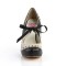Cutiepie-05 - Black Cream Faux Leather  